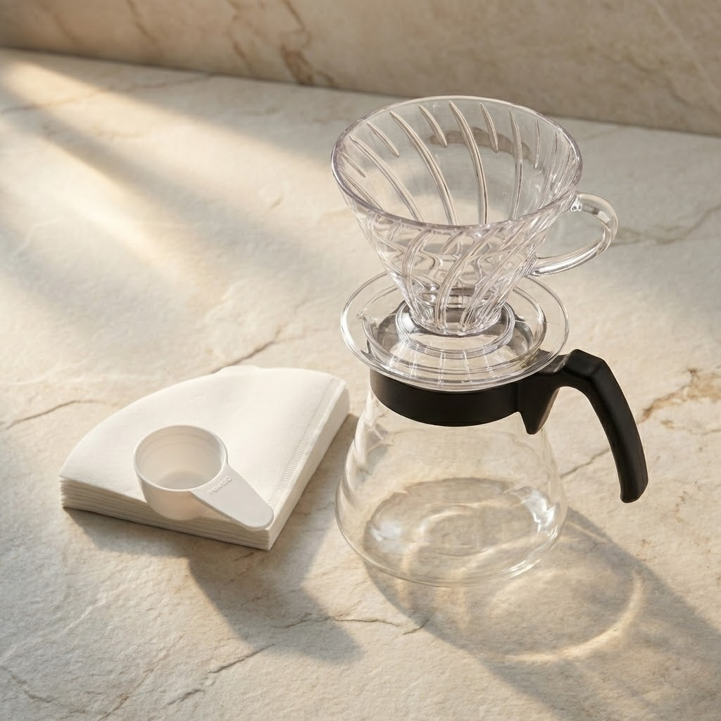 Hario Kit V60 Jarra y Dripper Negro
