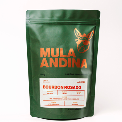 Café Bourbon Rosado Colombia Natural 86,5 Puntos | Café Especialidad – Mula Andina