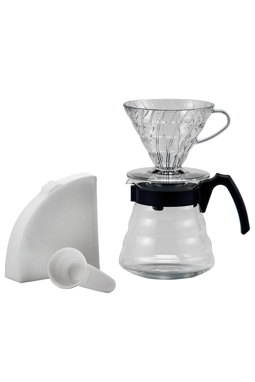 Hario Kit V60 Jarra y Dripper Negro