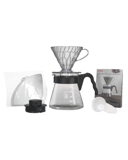 Set Hario V60 Simply Clear | Kit Iniciación Café Filtrado Transparente – Mula Andina