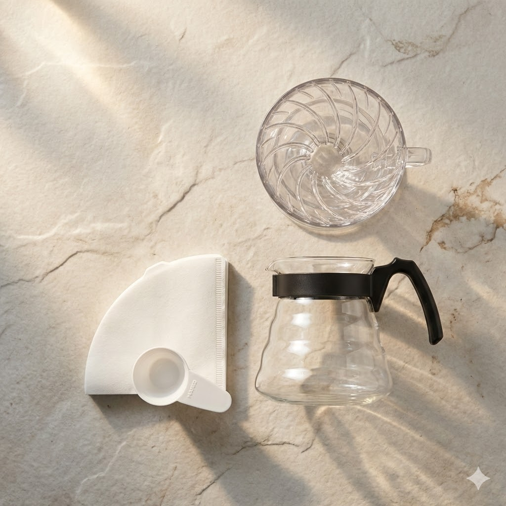 Hario Kit V60 Jarra y Dripper Negro