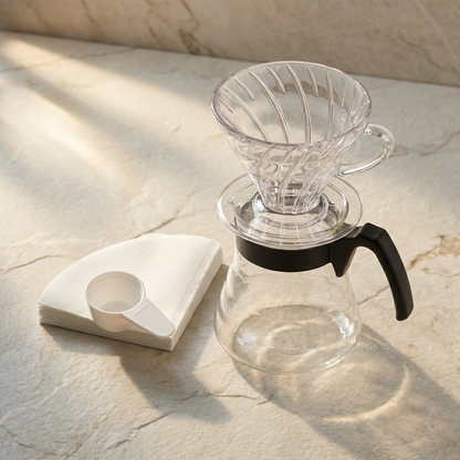 Hario Kit V60 Jarra y Dripper Negro