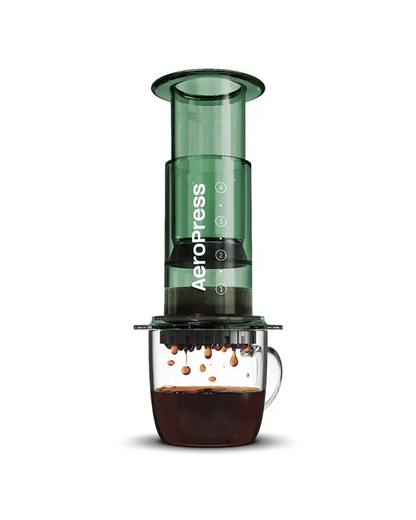 AEROPRESS CLEAR GREEN COFFEE PRESS