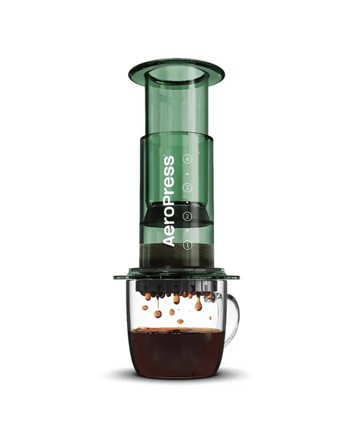 AEROPRESS CLEAR GREEN COFFEE PRESS