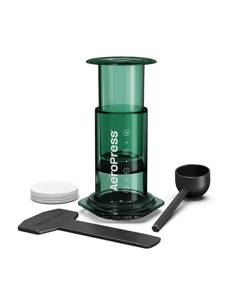 AEROPRESS CLEAR GREEN COFFEE PRESS