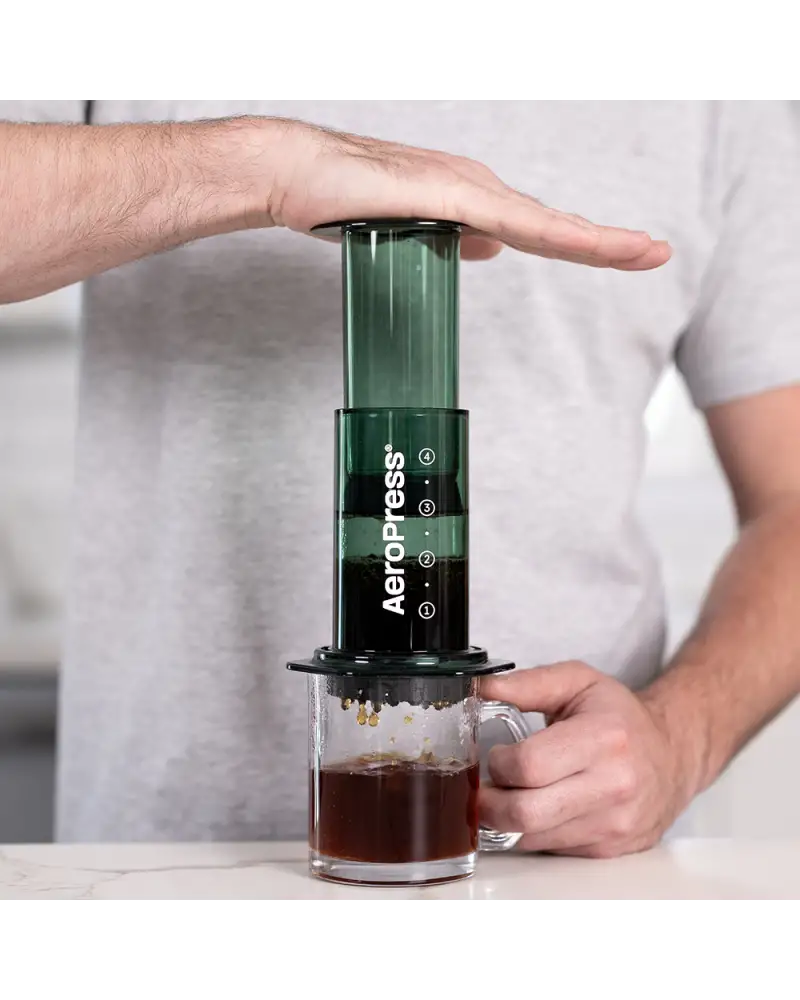 AEROPRESS CLEAR GREEN COFFEE PRESS