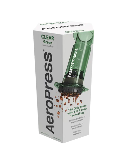AEROPRESS CLEAR GREEN COFFEE PRESS