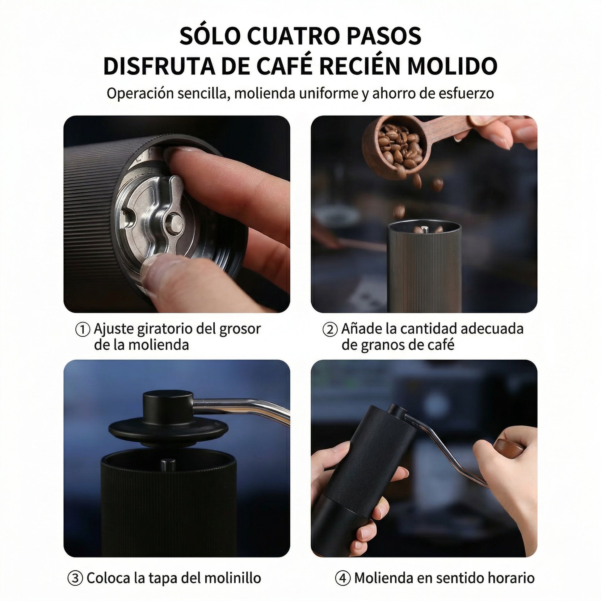 Molinillo Manual G1 – Comparativa de molienda fina a gruesa | Mula Andina Café